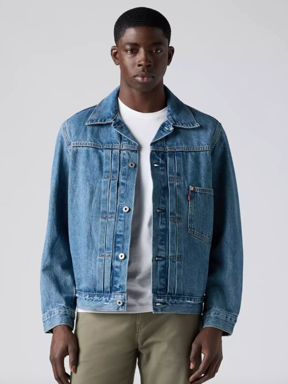 NWT Levis Premium Type I Jacket Size Large Medium Wash